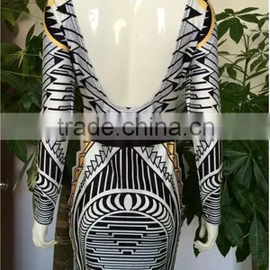 Sexy Backless Dress Fashion Dress Long Sleeves Sex Prom Dress thumbnail-5