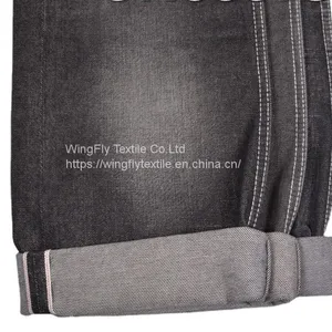 12oz High Quality Clothing Materials Cotton Left Twill Selvedge Denim Fabric for Jeans Jacket thumbnail-4