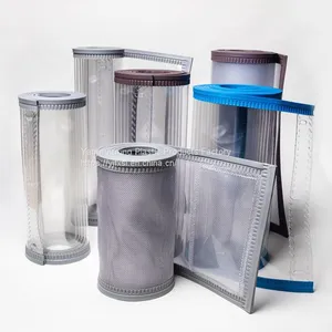 Fuxing 1mm Auto-close Transparent Blue Clear Plastic Magnetic Pvc Strip Curtain Used For Doors Pvc Curtain Strip thumbnail-4