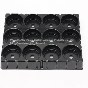 Black Plastic Blister Trays Blister Vacuum Forming Packaging Inner Pallets thumbnail-1