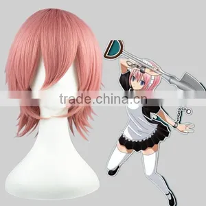 High Quality 35cm Short Straight Bleach Wig SzayelAporro Granz Pink Wig Synthetic Anime Wig Cosplay Hair Wig thumbnail-1