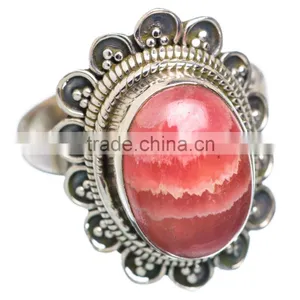 RHODOCHROSITE RING ,925 Sterling Silver Jewelry Wholesale,WHOLESALE SILVER JEWELRY,SILVER EXPORTER,SILVER JEWELRY FROM INDIA thumbnail-1