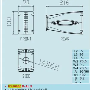 0086B Professional Audio Speaker Accessories Tweeter Horn Aluminum Line Array Wave Guide thumbnail-2