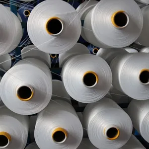 100% Polyester Yarn DTY75D/72F/2 SD SIM LIM Bleach White With Low FOB Price Offer thumbnail-5
