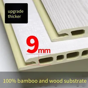 Bamboo and Wood Fiber Quick-installation Environmental Protection Wall Panels, 400/600mm Wall Panels for Customized Processing thumbnail-2