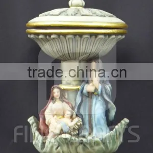 Polyresin Religious Nativity Figurine Perfume Box Souvenir thumbnail-1