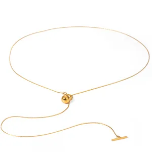 Exquisite Minimalist Stainless Steel Gold Necklace - Waterproof High-Quality Jewelry thumbnail-2