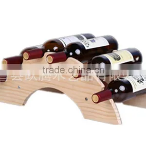 Wooden Wine Bottle Rack, Wine Display Wooden Stand, Single Bottle Holder Wine Rack thumbnail-2