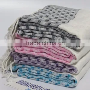 Turkish Towel Hammam Peshtemal Fouta Cotton Pareo Indian Manufacturer thumbnail-6