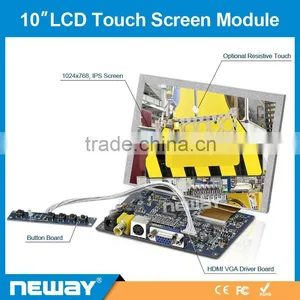 Raspberry pi 4-wires Resistive Touch Panel 10 Inch Lcd Touch Monitor thumbnail-1