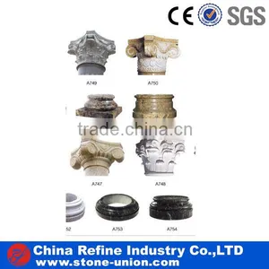 Outdoor Ornamental Statue Pillar Design With Lion Statue on Head,stone Pillars Factory Price thumbnail-2