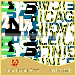 Colorful Letters Figures Design Printing Swimwear Fabric /Printed Nylon Spandex Fabric for Underwear thumbnail-2