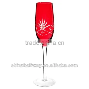 Champagne Flute Glass With Engraved Pattern thumbnail-1