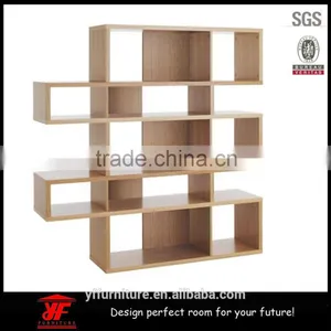 Unique Wood Display Unit Storage Shelfs Bookcase Shelving Rack thumbnail-1
