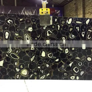 Brazilian Dyed Black Agate Slices Slab thumbnail-1