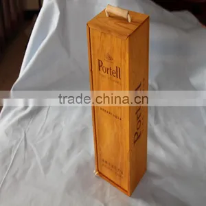 2016 Wooden Wine Box Laser Engraving Logo Natural Wood Color thumbnail-5