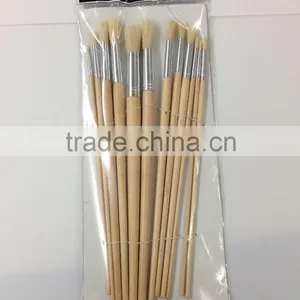 Promotional Artist Brush Set,decorative Artist Brush ,wooden Handle With Natrual Pure Bristle thumbnail-1