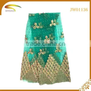 Wholesale Multi Colors Latest African Italian Decorative Embroidery 3D Patterned Silk Fabric Market in Swiss thumbnail-4