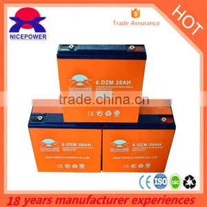 12V 20AH Maintennce Free Sealed Lead Acid E-bike Battery thumbnail-1
