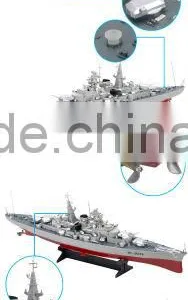 RC German Bismarck Military Battleship 1/360 Warship R/C Cruiser thumbnail-3