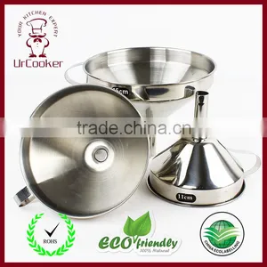 3-Piece Stainless Steel Funnel Set thumbnail-1