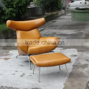 Hans J. Wegner Famous Design ox Chair With Ottoman thumbnail-3