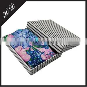 Stripe Handkerchief Gift Box With Separate Lid thumbnail-1