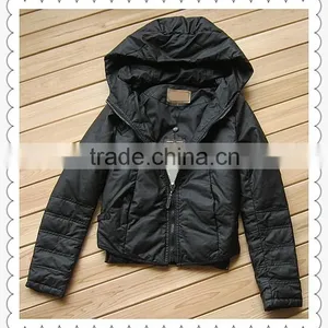 Women Black Short Fashion Motorcycle PU Leather Jacket With Hoody thumbnail-1