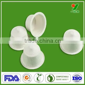 Eco Friendly Sugar Cane Fiber OEM/ODM Disposable Paper Pulp Tray White Color thumbnail-4