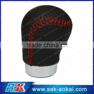 High Quality Custom Gear Knob Leather Red Stitch thumbnail-1