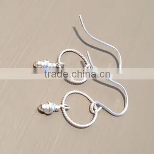 925 Sterling Silver Drop Earrings Small Dangle Earrings Minimalist Silver Earrings thumbnail-3