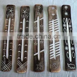 Antique Wooden Incense Burners Wholesale Bulk thumbnail-1