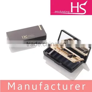 Custom Luxury High End Black Retangle 11 Color Eye Shadow Mirror Case thumbnail-1