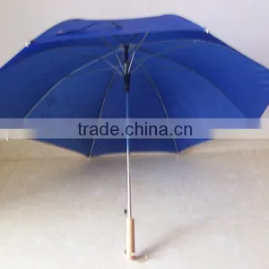 23 Inches Automatic Open Polyester Fabric Metal Frame Wooden Handle Balcony Umbrella Advertising thumbnail-1