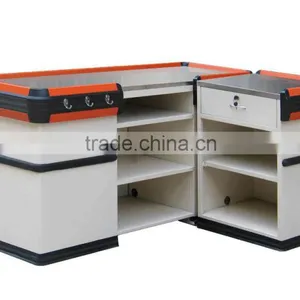 Customized Supermarket Wooden Cashier Table thumbnail-2