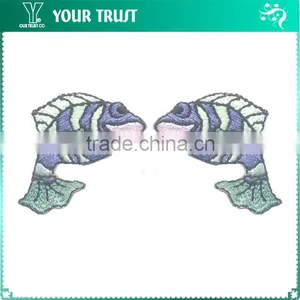 Colorful Tropical Fish Cloth Applique Custom Woven Patches thumbnail-2