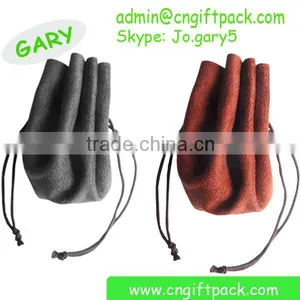 Black Custom Made Small Velvet Jewelry Pouch Bags thumbnail-6