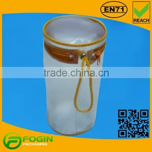 Transparent Round Zipper Pvc Bag With Handle thumbnail-1
