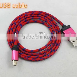 Newest Colorful Metal Shell Braided Micro USB Charger Cable Cord for All Smart Phone thumbnail-1