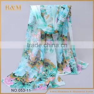 Summer Style Women Butterfly Scarf Silk Fabric Wholesale Cheap thumbnail-2