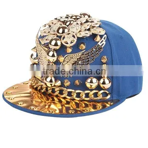 New Design Custom Metal Logo Snapback Hats For Sale thumbnail-4