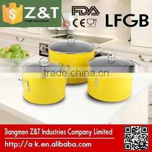 2015 Hard Anodized Yellow Ceramic Pots for Cooking thumbnail-1