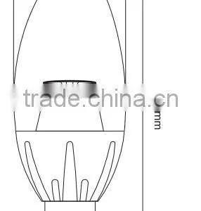 2015 China Led Display Corn Bulb E14/E27/b22 C30HAP With Tail of CE and ROHS Approved 5W Led Candle Light thumbnail-3