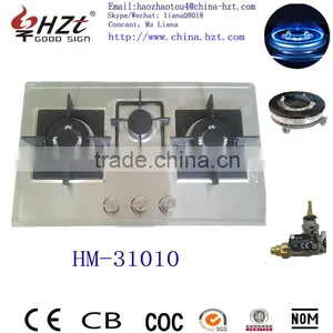 Low Price 3 Burner 710mm Stainless Steel Top Gas Range thumbnail-6