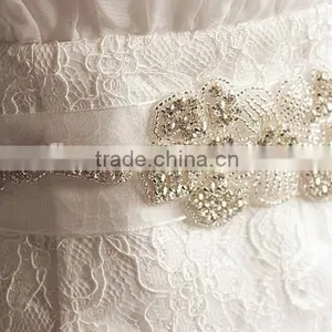 Fashion Design Bling Bling Decorative Crystal Rhinestone Applique For Bridal Sash WA013 thumbnail-1