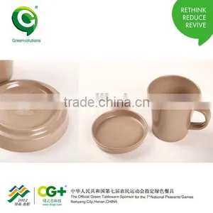 SGS FDA Certified Environmentally Friendly Rice Husk Coffee Cup thumbnail-1