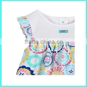 Wholesale Short-sleeve Cotton Kid Girls Princess Baby Dress Pictures for Summer thumbnail-2