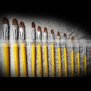 Nylon Hair Artist Paint Brush Set Watercolor Acrylic Oil Painting Art Painting Brush Handle Brush Oil Acrylic Brush thumbnail-4
