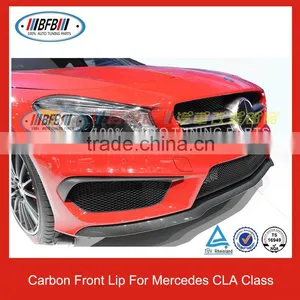 For Mercedes W117 CLA Class 2015 Real Carbon Fiber Front Lip Front Bumper thumbnail-2