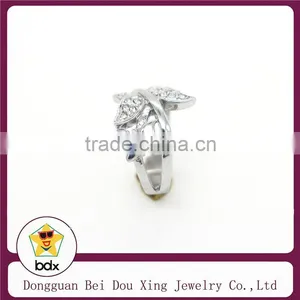 2015 Shiny and Sparkling Heart Sharp Rhinestone Stainless Steel Rings thumbnail-3